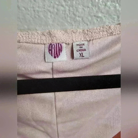 AUW Full Crochet Light Pink Lined Dress Dainty Boho High Low Hem Womens XL - Picture 10 of 13